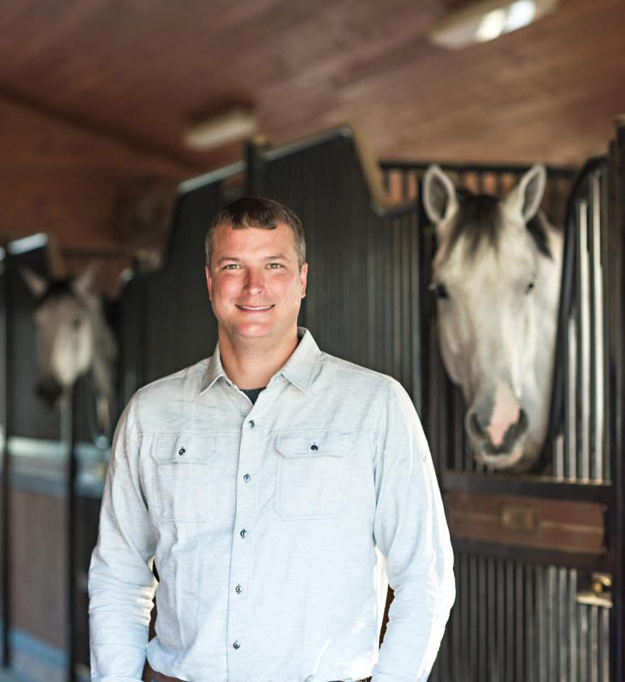 Dr. Todd Shaarda with horses